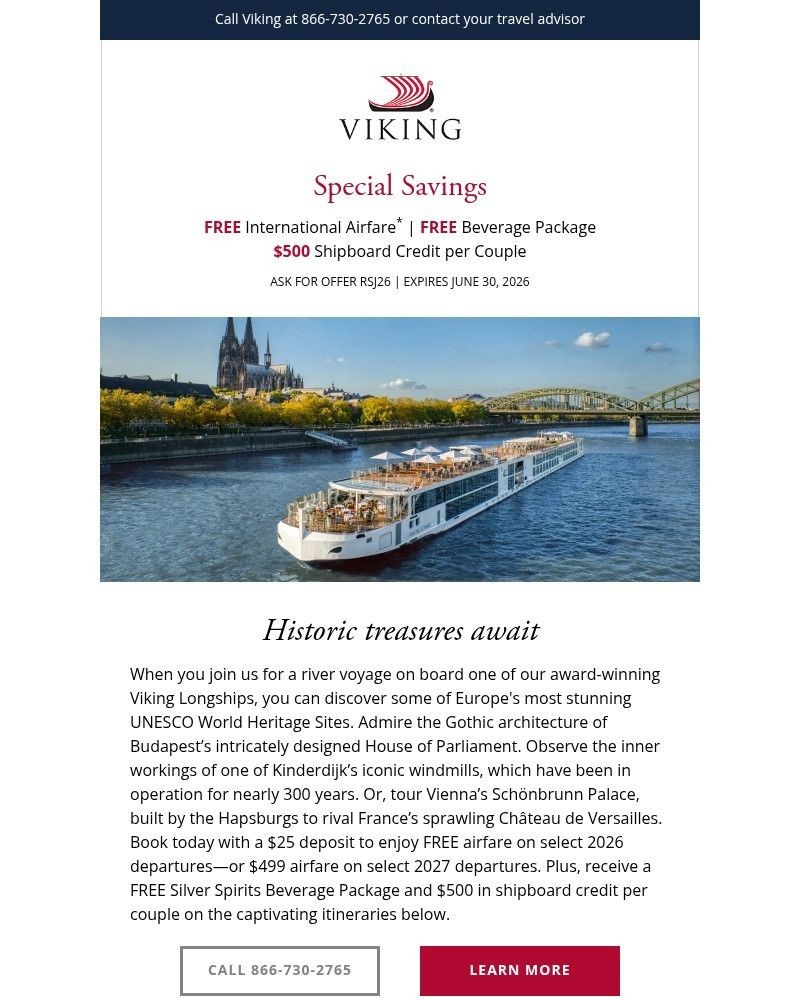 Screenshot of email with subject /media/emails/free-airfare-on-select-european-river-voyages-e97118-cropped-bc0044a6.jpg