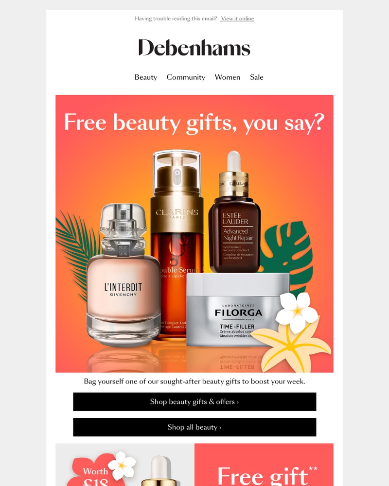 Screenshot of email with subject /media/emails/free-beauty-gifts-this-way-c46d00-cropped-bfd225f8.jpg