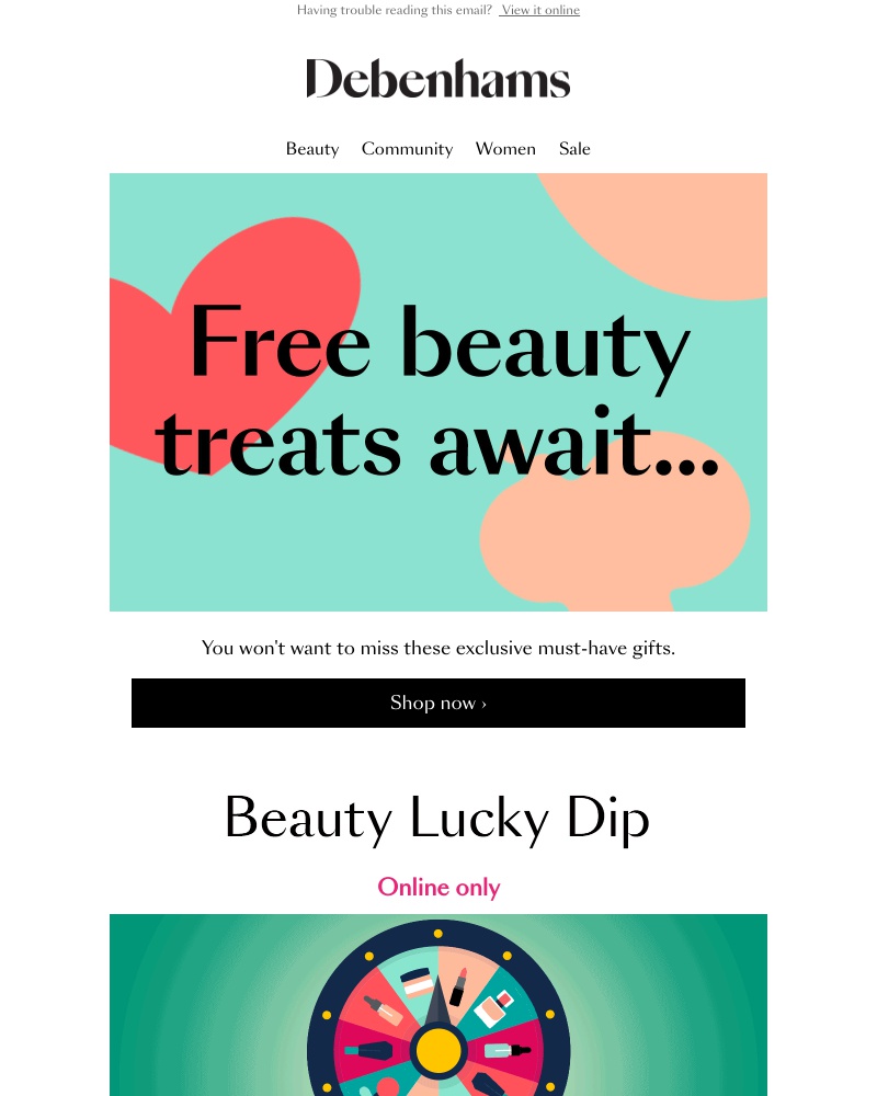 Screenshot of email with subject /media/emails/free-beauty-treats-this-way-cropped-4692edf6.jpg