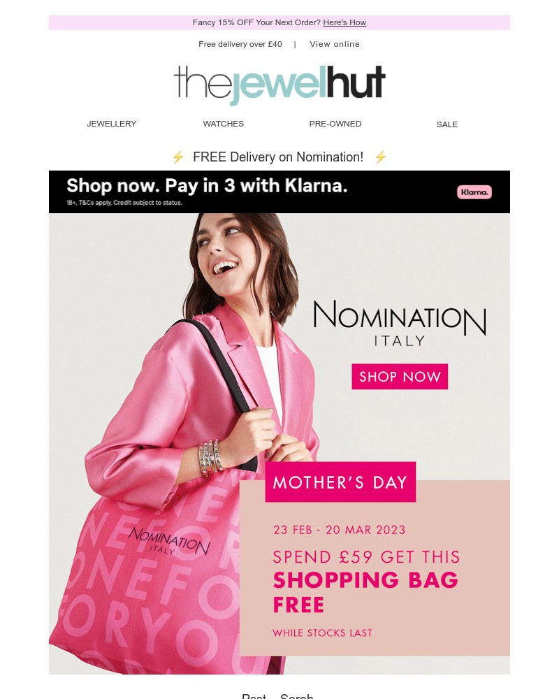 Screenshot of email with subject /media/emails/free-delivery-on-nomination-free-shopping-bag-when-you-spend-59-or-more-91e67d-cr_yjxbZV5.jpg