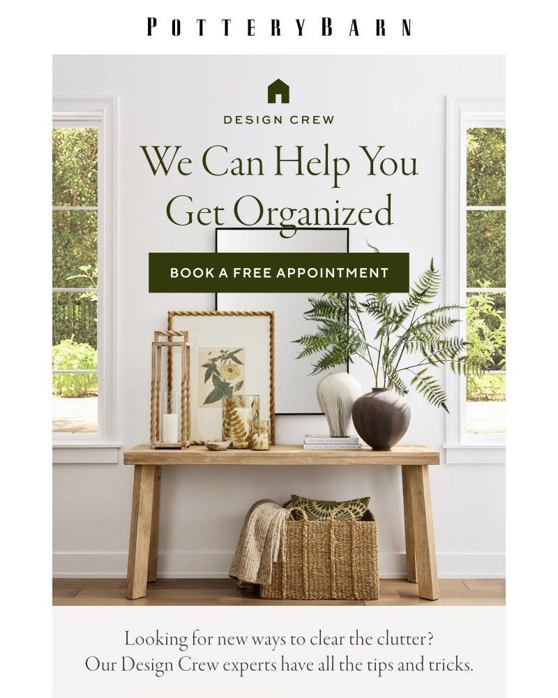 Screenshot of email sent to a Pottery Barn Cart abandoner