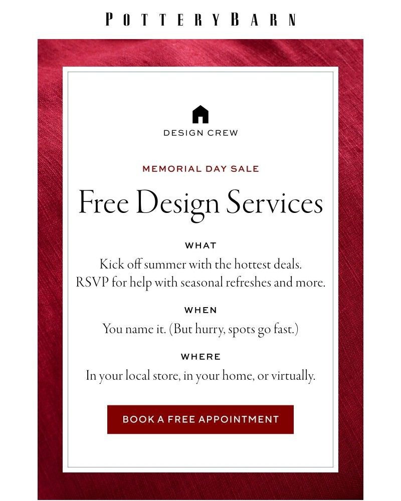 Screenshot of email with subject /media/emails/free-design-crew-appt-from-pottery-barn-7b153c-cropped-8f00b80c.jpg