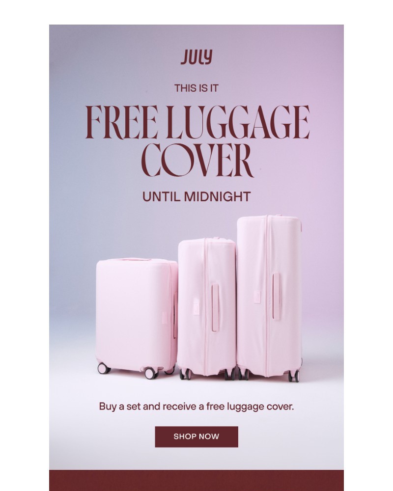 Screenshot of email with subject /media/emails/free-luggage-cover-until-midnight-746634-cropped-33ef730b.jpg