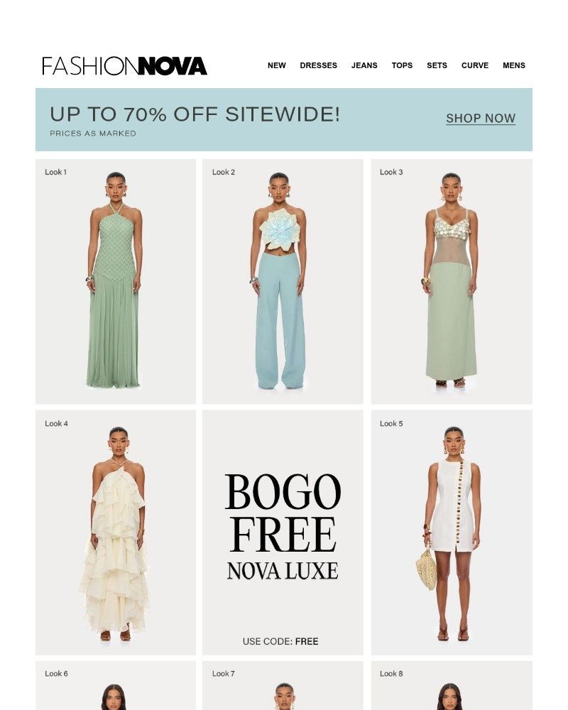 Screenshot of email sent to a Fashion Nova Registered user