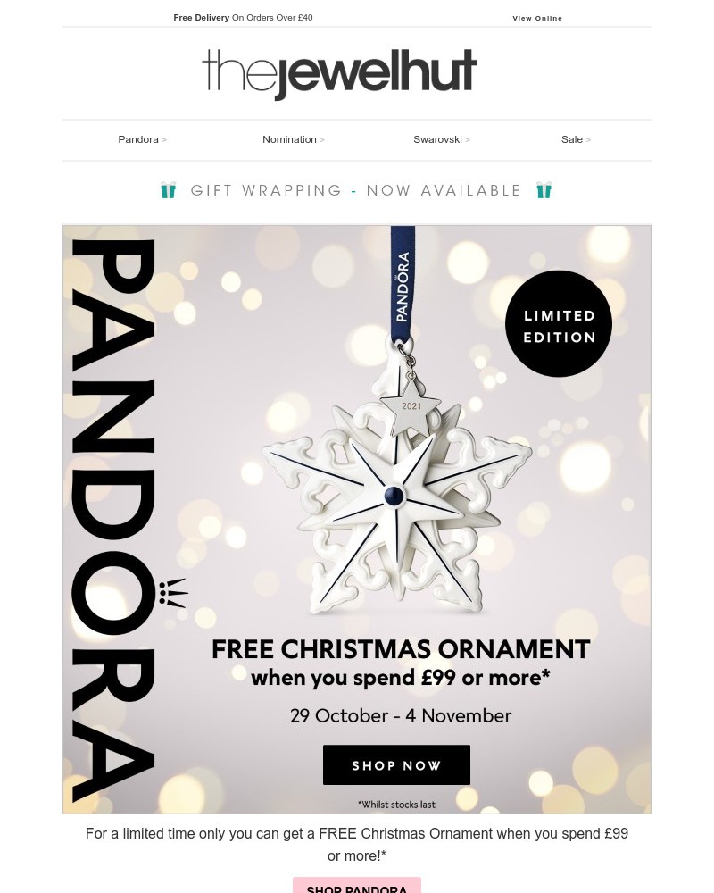 Screenshot of email with subject /media/emails/free-pandora-christmas-ornament-when-you-spend-99-or-more-542bc7-cropped-e021f8d6.jpg