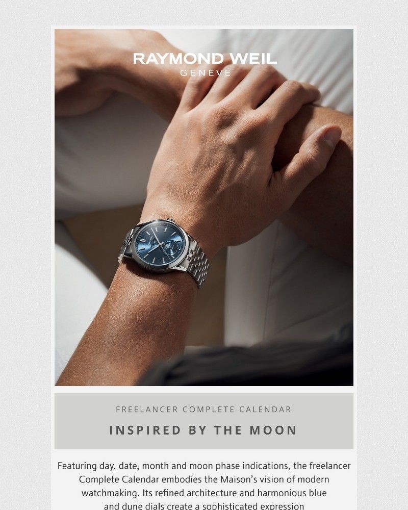 Screenshot of email sent to a Raymond Weil Registered user