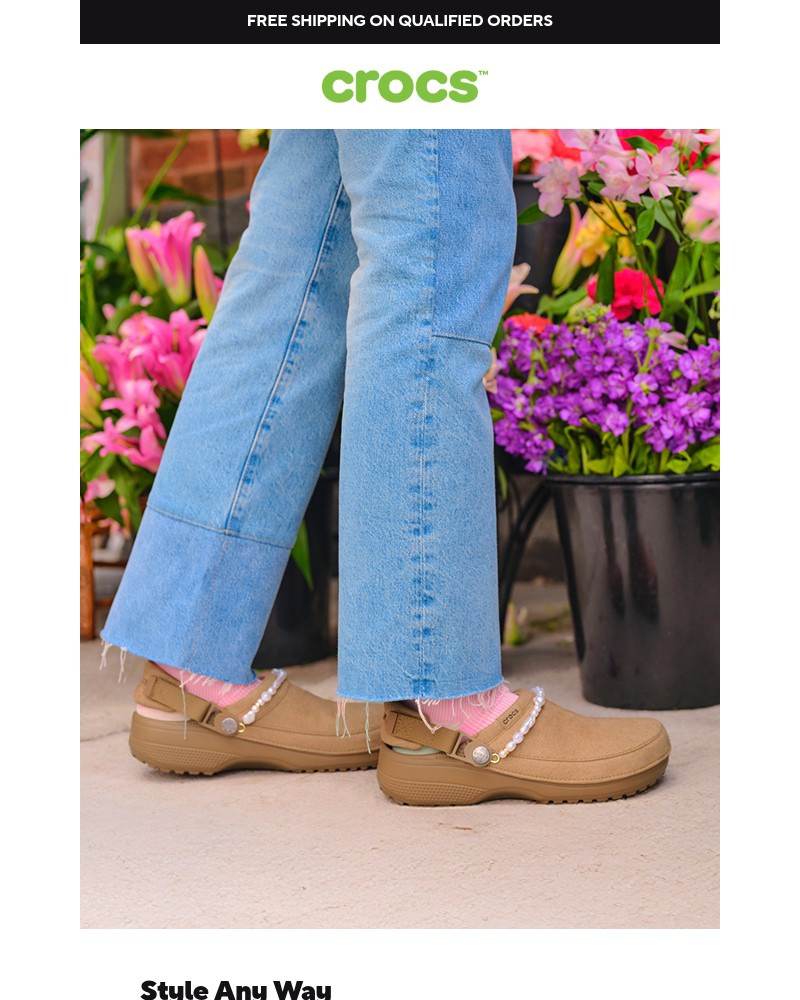 Screenshot of email sent to a Crocs Newsletter subscriber