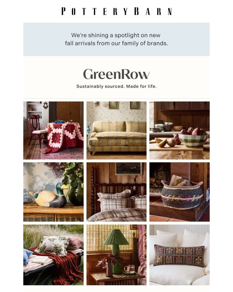 Screenshot of email sent to a Pottery Barn Cart abandoner