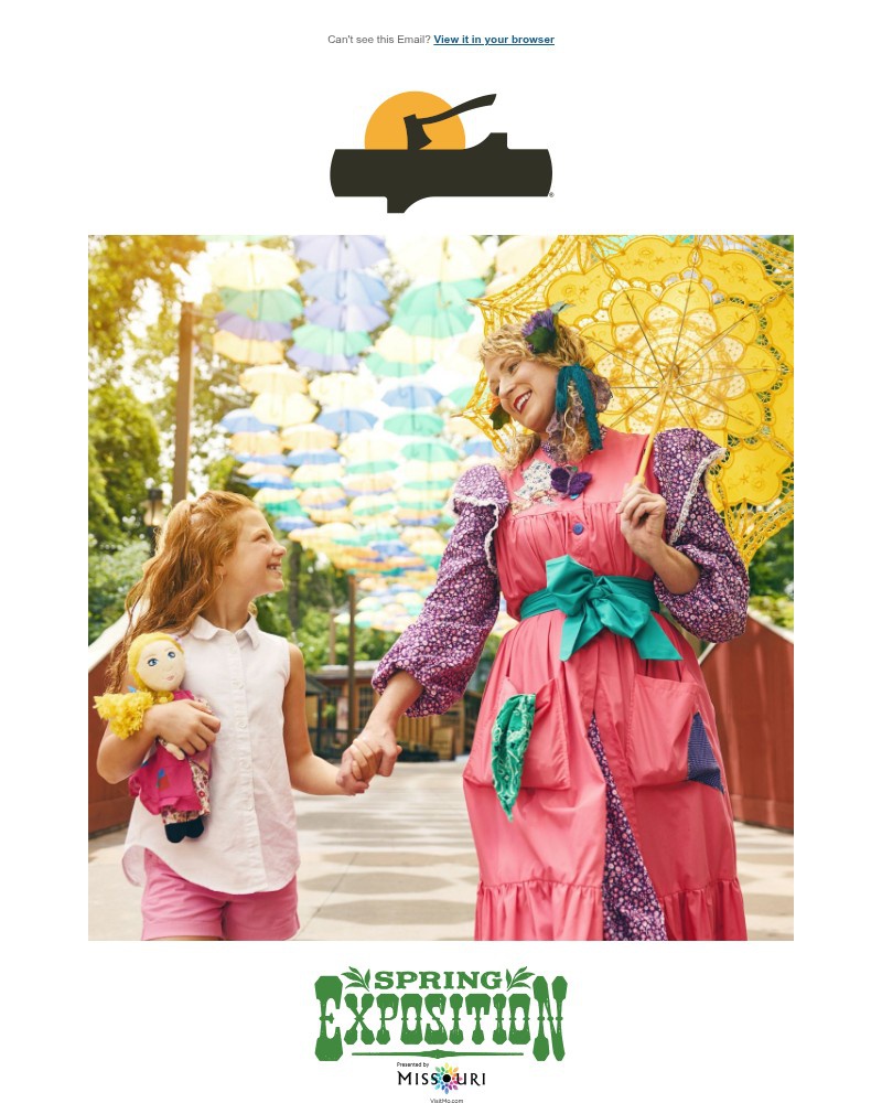 Screenshot of email sent to a Silver Dollar City Newsletter subscriber