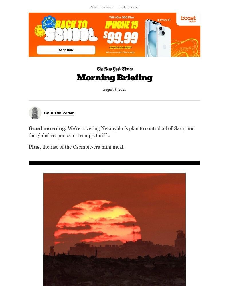 Screenshot of email with subject /media/emails/friday-briefing-israel-approves-gaza-takeover-577007-cropped-fd41d12f.jpg