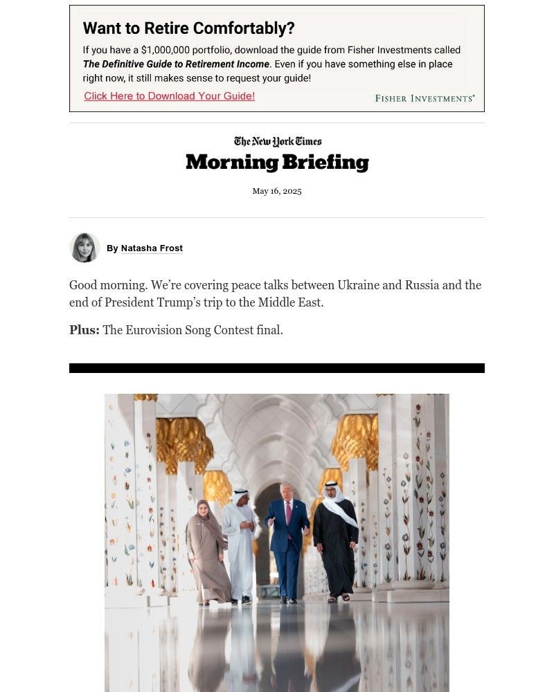 Screenshot of email with subject /media/emails/friday-briefing-trumps-trip-to-the-middle-east-cf20d2-cropped-b0532faa.jpg