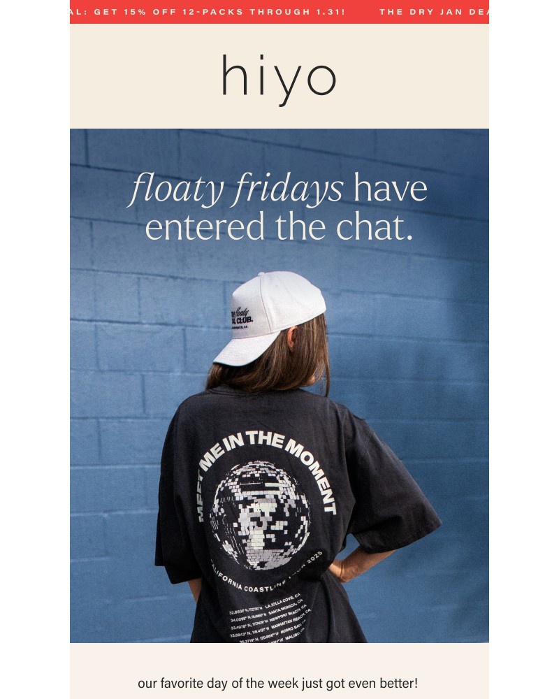 Screenshot of email sent to a hiyo Newsletter subscriber
