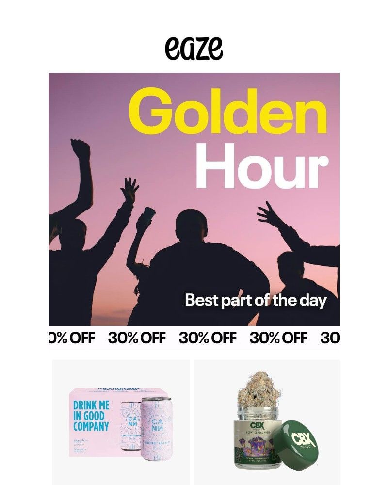 Screenshot of email sent to a Eaze Registered user