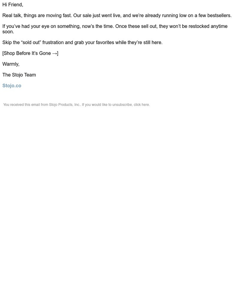 Screenshot of email with subject /media/emails/friend-real-talk-were-selling-out-685d55-cropped-77d1a9ec.jpg