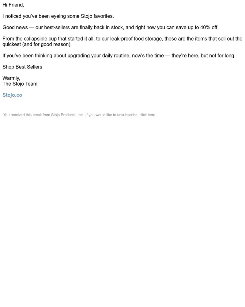 Screenshot of email with subject /media/emails/friend-your-favorites-are-back-620bf7-cropped-4d3cb142.jpg