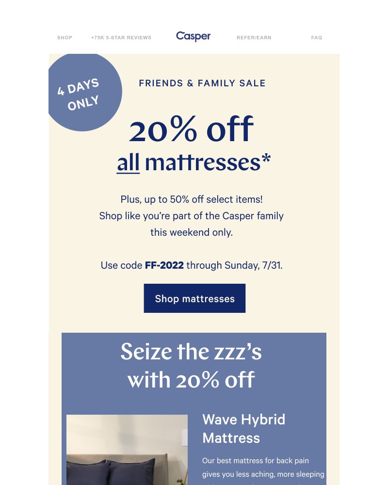 Screenshot of email with subject /media/emails/friends-family-sale-20-off-all-mattresses-6af4ac-cropped-85e0619c.jpg