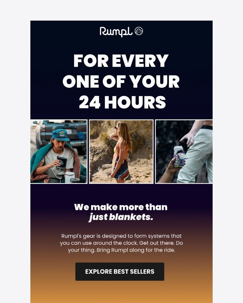 Screenshot of email sent to a Rumpl Newsletter subscriber