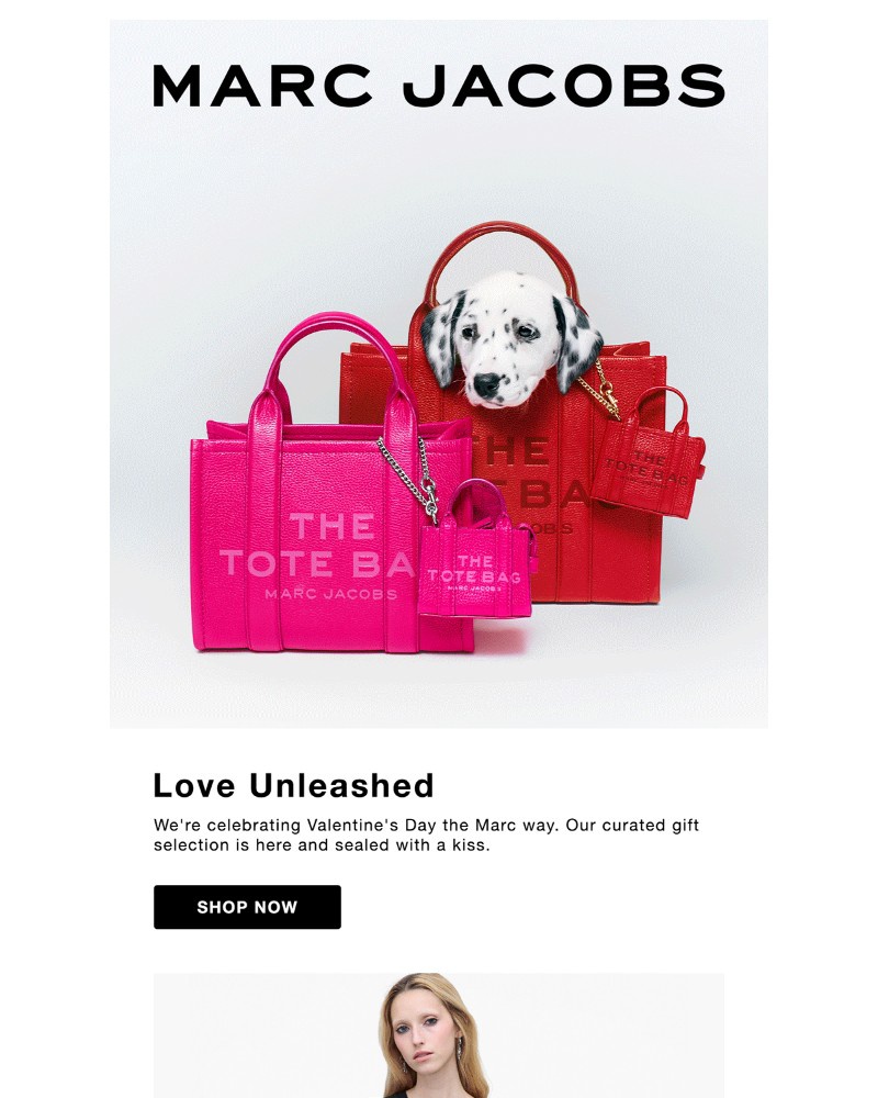 Screenshot of email sent to a Marc Jacobs Newsletter subscriber