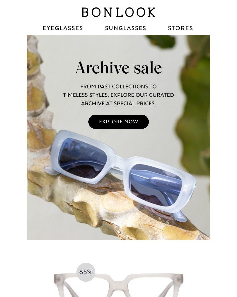 Screenshot of email sent to a Bonlook Newsletter subscriber