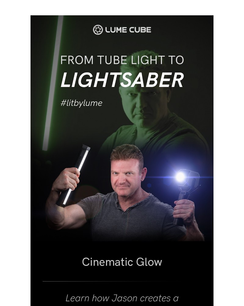 Screenshot of email sent to a Lume Cube Newsletter subscriber