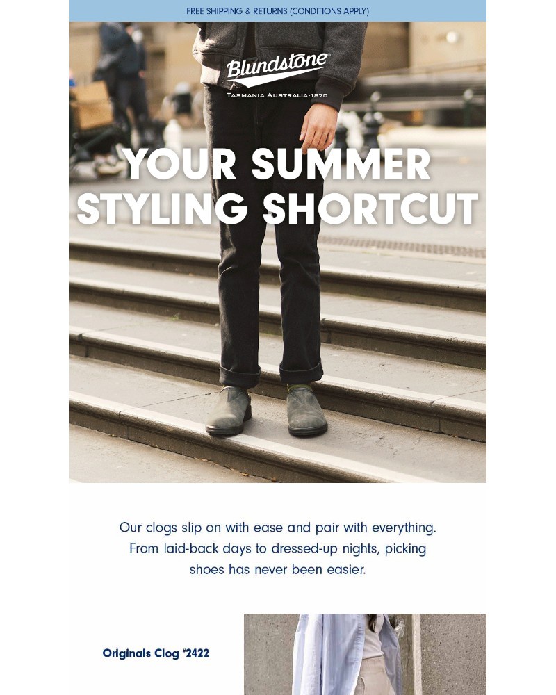 Screenshot of email sent to a Blundstone Newsletter subscriber