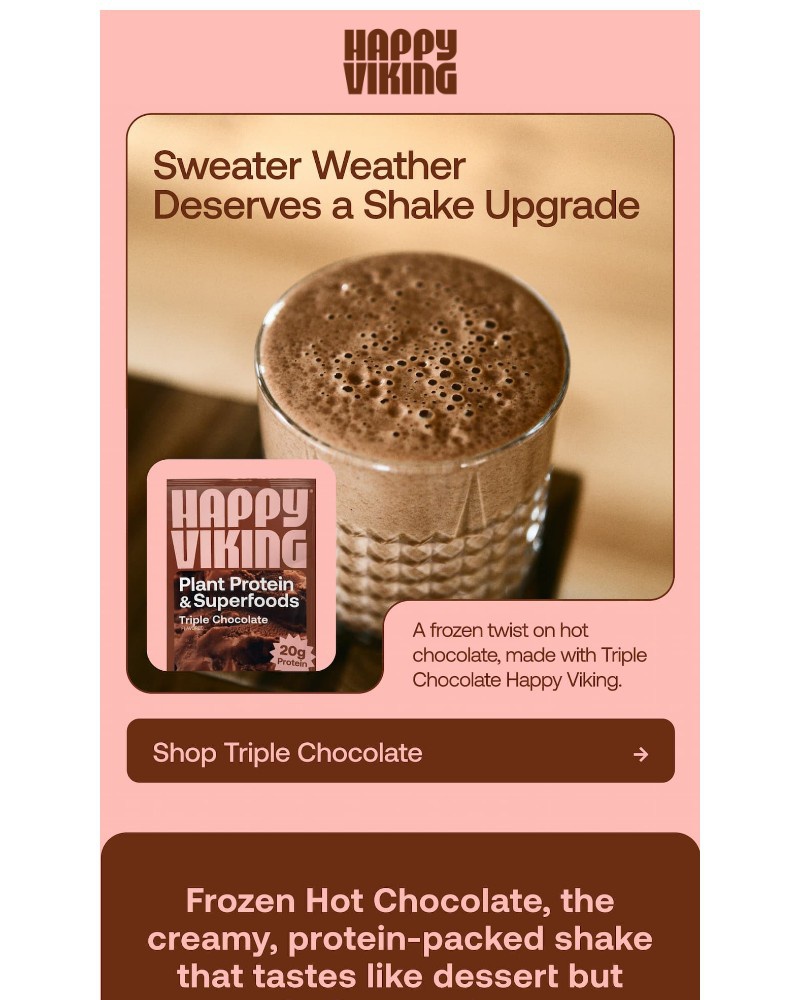 Screenshot of email sent to a Happy Viking Newsletter subscriber