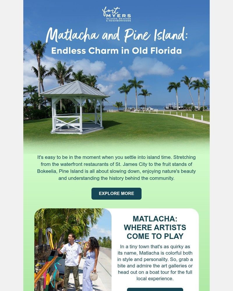 Screenshot of email sent to a Fort Myers Newsletter subscriber