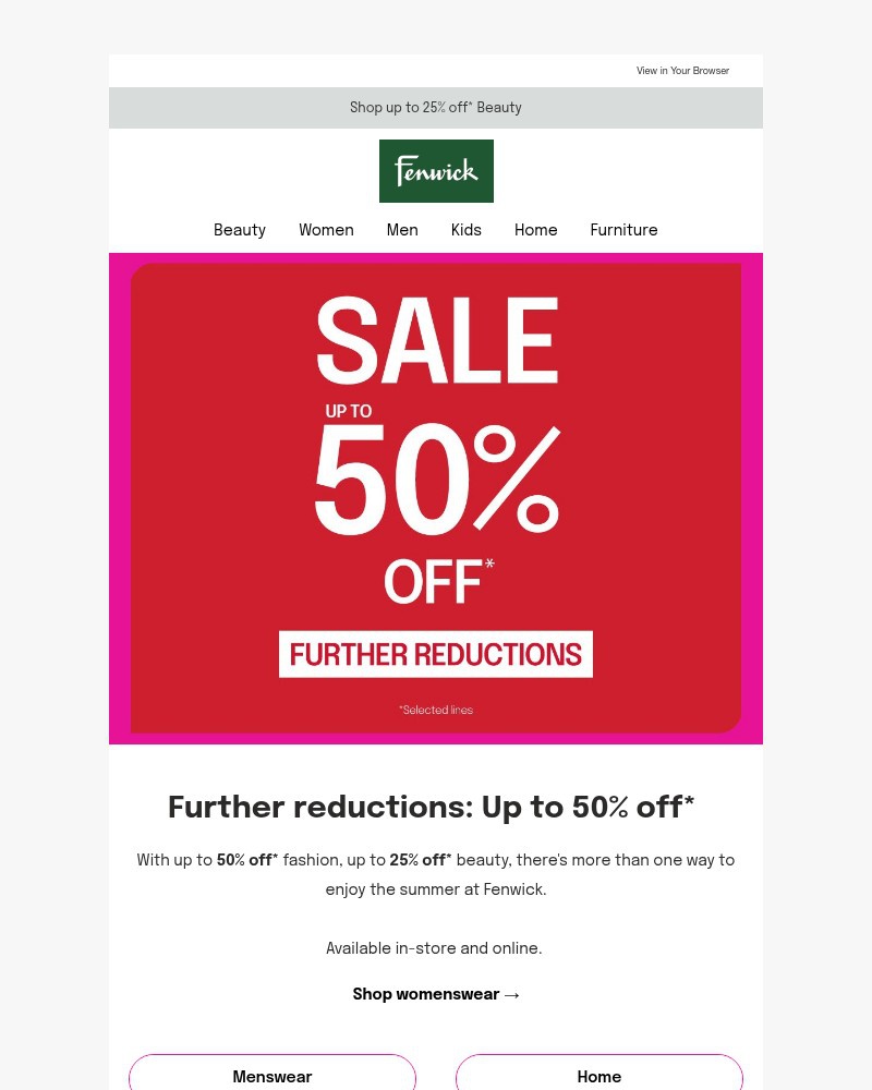 Screenshot of email with subject /media/emails/further-reductions-up-to-50-off-womenswear-762c89-cropped-1138b0f5.jpg
