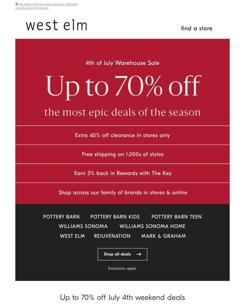 Screenshot of email with subject /media/emails/fyi-our-most-epic-sale-up-to-70-off-70d1f2-cropped-c5d6c2e7.jpg