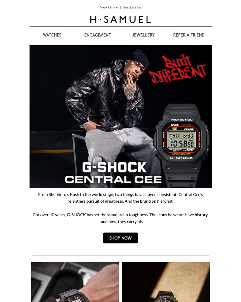 Screenshot of email sent to a H.Samuel Newsletter subscriber