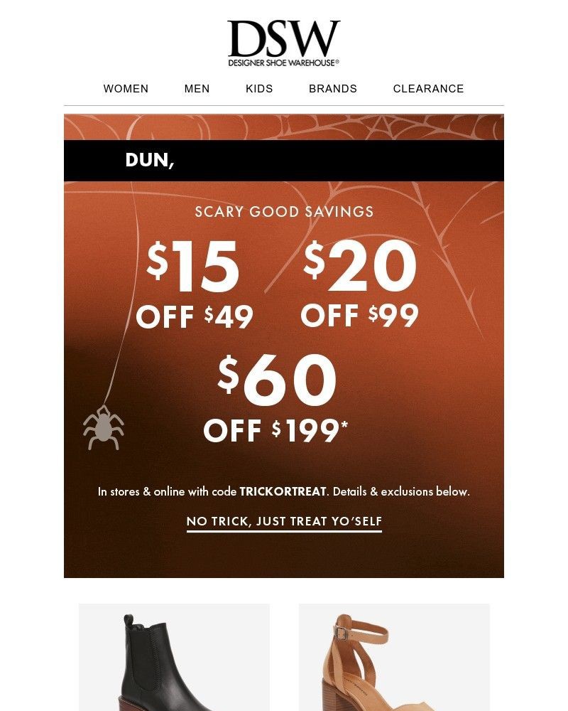 Dsw 2 off 49 on sale exclusions