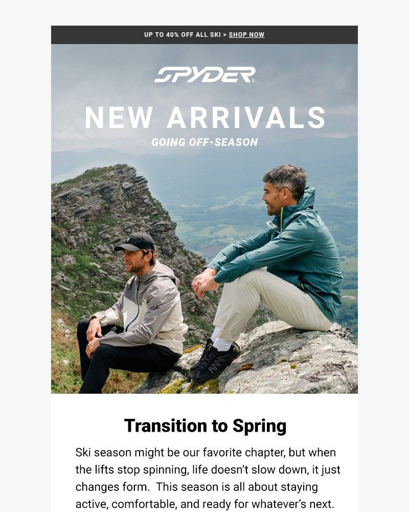 Screenshot of email sent to a Spyder Newsletter subscriber