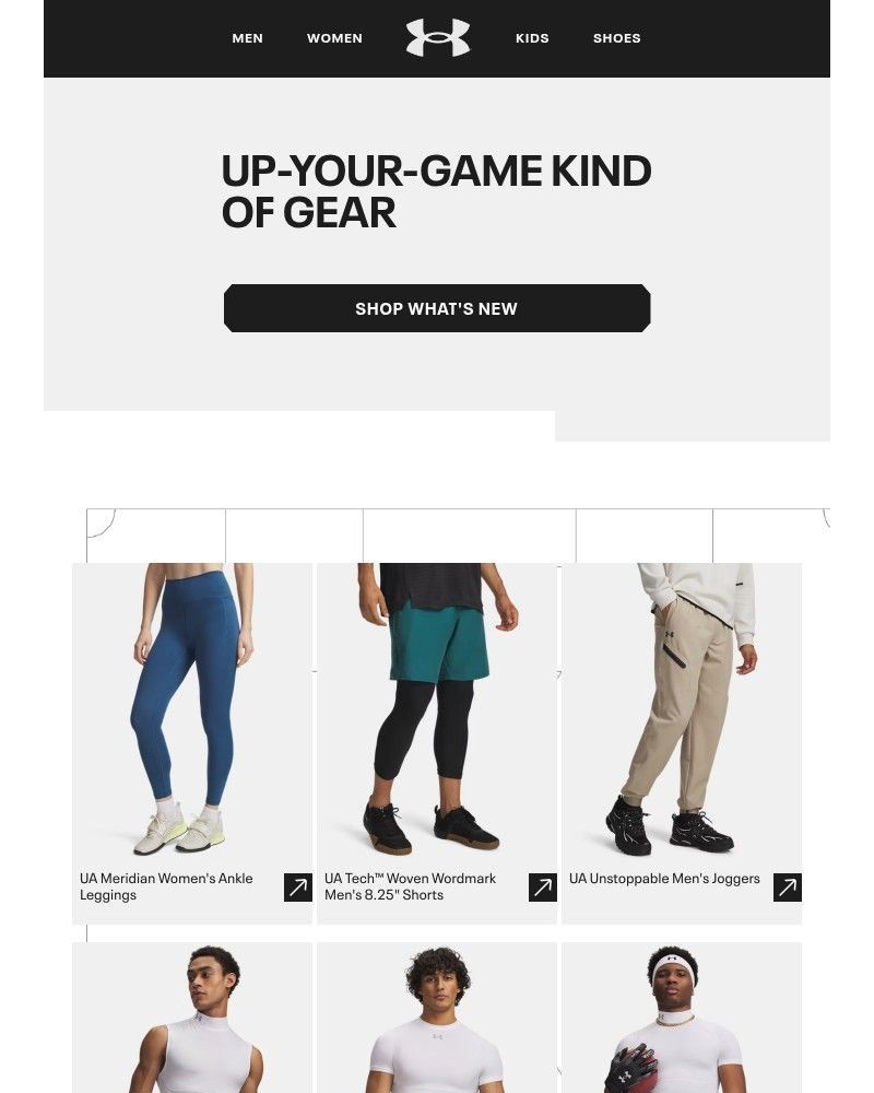 Screenshot of email sent to a Under Armour Newsletter subscriber