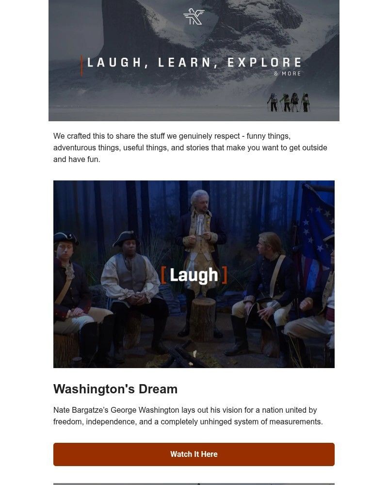 Screenshot of email sent to a KETL Mountain Apparel Newsletter subscriber