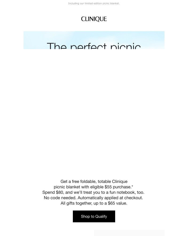 Screenshot of email sent to a Clinique Newsletter subscriber