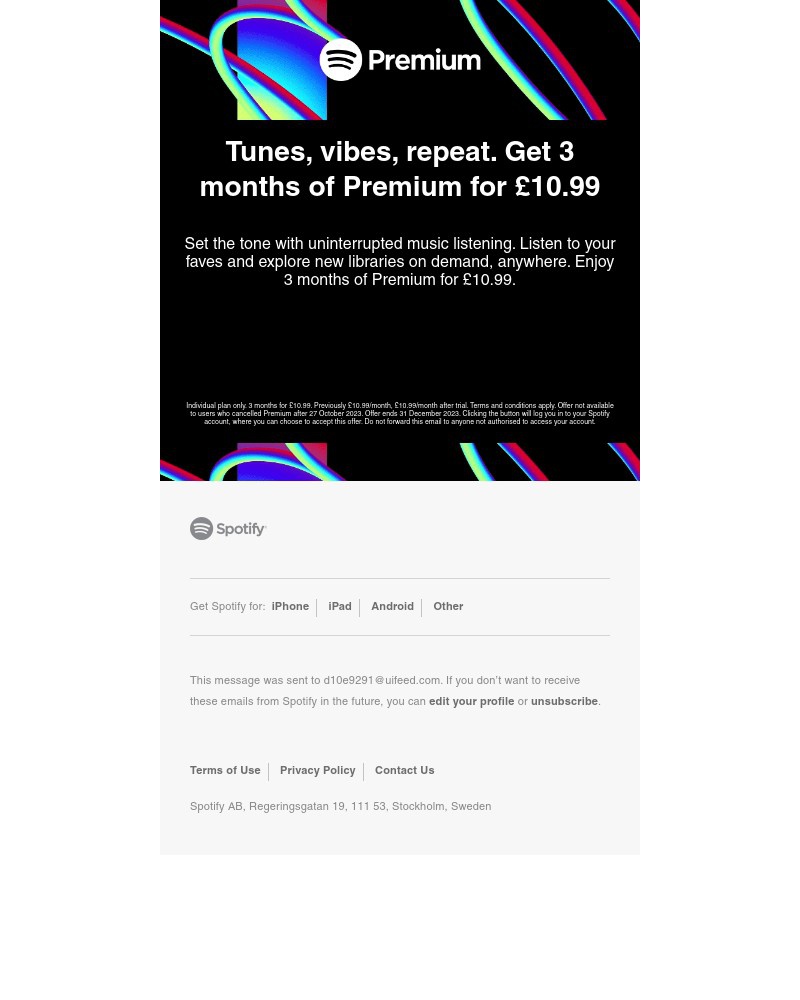 Screenshot of email with subject /media/emails/get-3-months-of-premium-ad-free-music-listening-for-1099-694cd9-cropped-f3382d0f.jpg