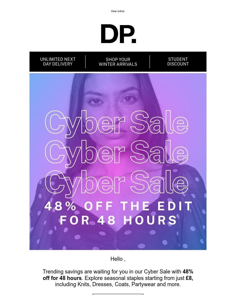 Screenshot of email with subject /media/emails/get-48-off-for-48-hours-in-the-cyber-sale-280c47-cropped-7fa61344.jpg