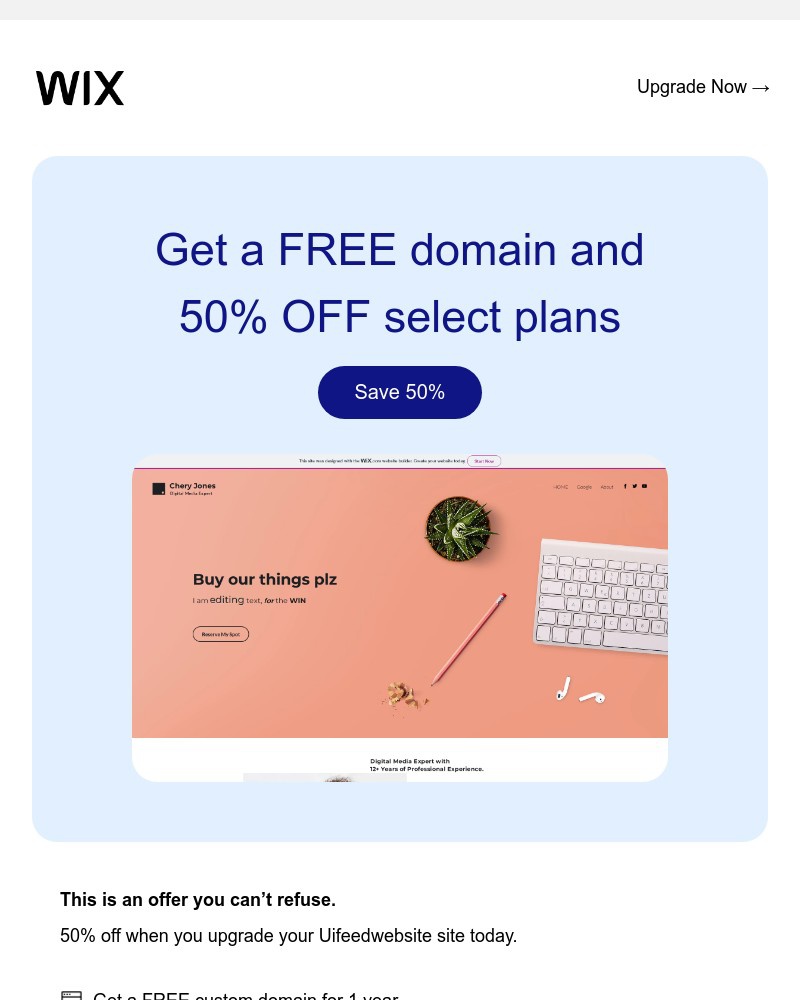 Screenshot of email with subject /media/emails/get-50-off-save-big-on-features-to-boost-your-site-96b07b-cropped-d6d0f94f.jpg