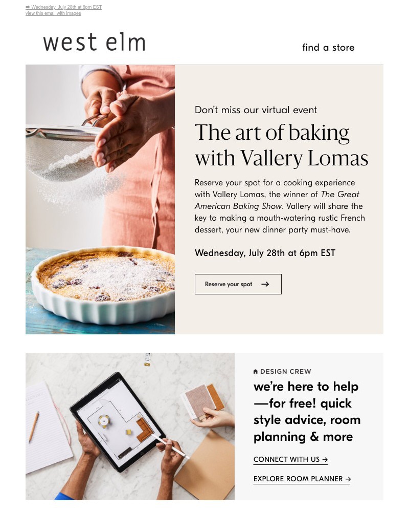 Screenshot of email with subject /media/emails/get-a-spot-baking-101-with-vallery-lomas-5d947e-cropped-791f022d.jpg