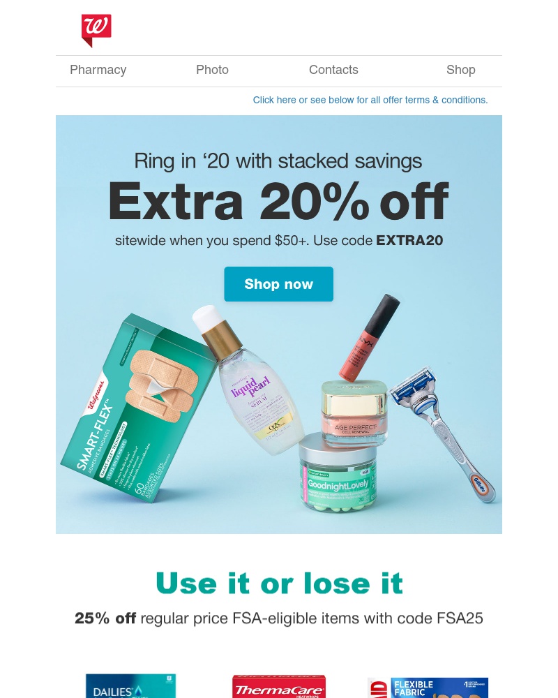 Screenshot of email with subject /media/emails/get-an-extra-20-off-sitewide-plus-25-off-fsa-items-dont-let-your-funds-expire-cro_hOQb99j.jpg