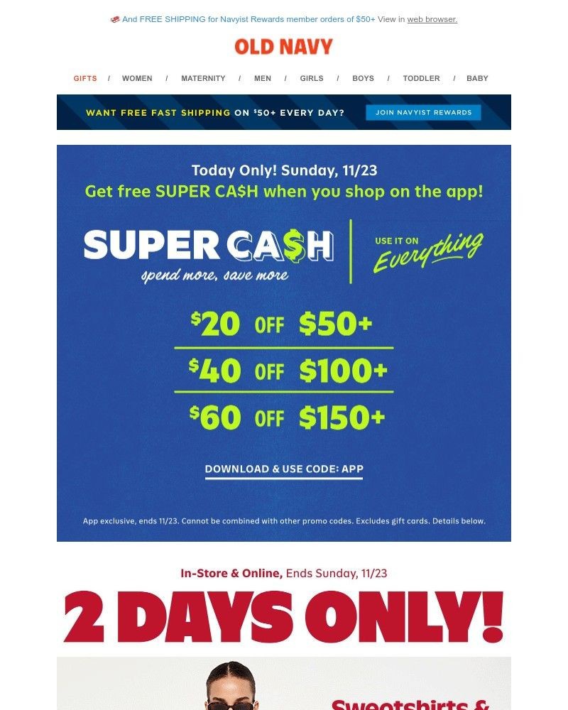 Screenshot of email with subject /media/emails/get-comfy-sweatshirts-sweatpants-are-50-off-free-super-cash-when-you-download-the_iHT77IR.jpg