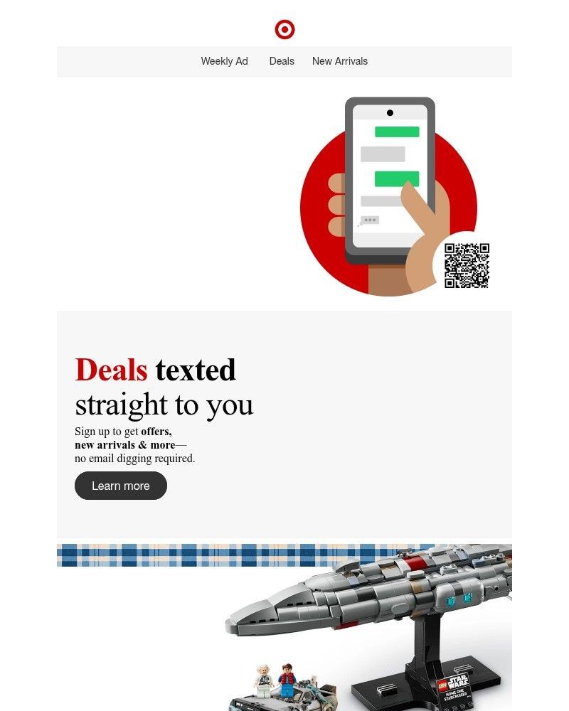 Screenshot of email sent to a Target Cart abandoner