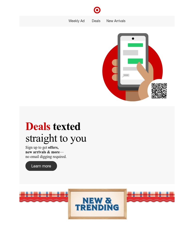 Screenshot of email sent to a Target Cart abandoner