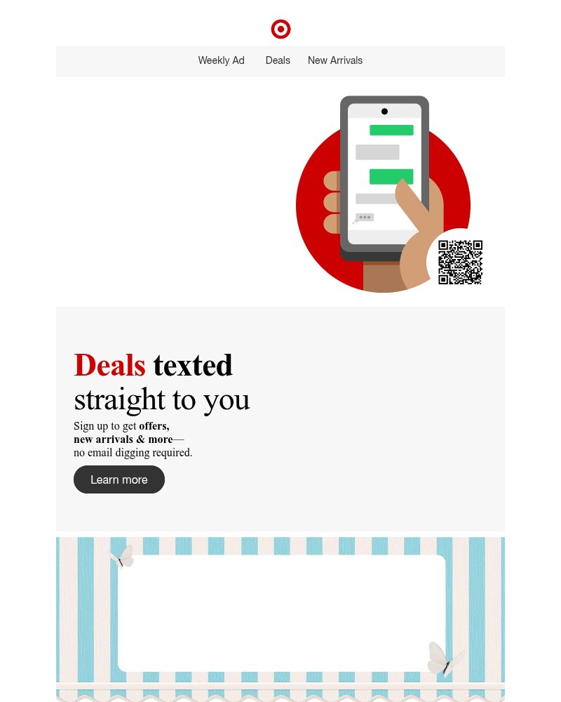 Screenshot of email sent to a Target Cart abandoner
