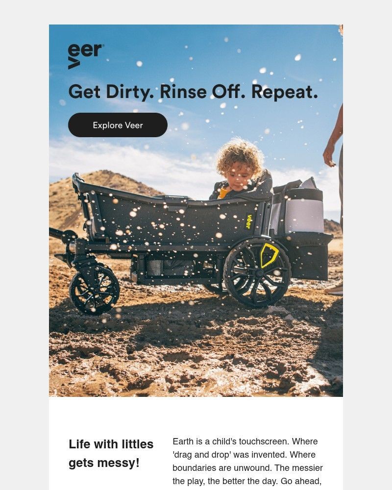 Screenshot of email sent to a Veer Newsletter subscriber