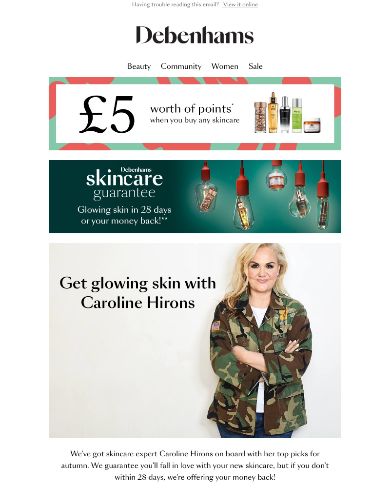 Screenshot of email with subject /media/emails/get-glowing-skin-with-caroline-hirons-cropped-3c2398e4.jpg