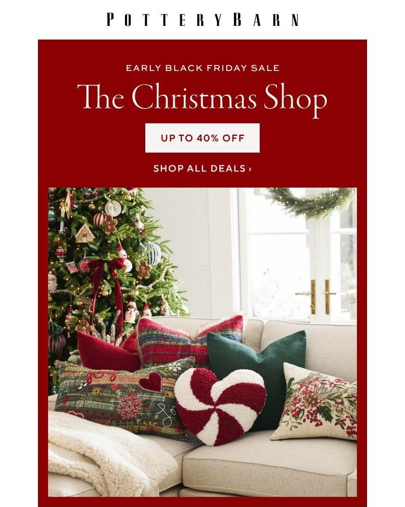 Screenshot of email sent to a Pottery Barn Cart abandoner