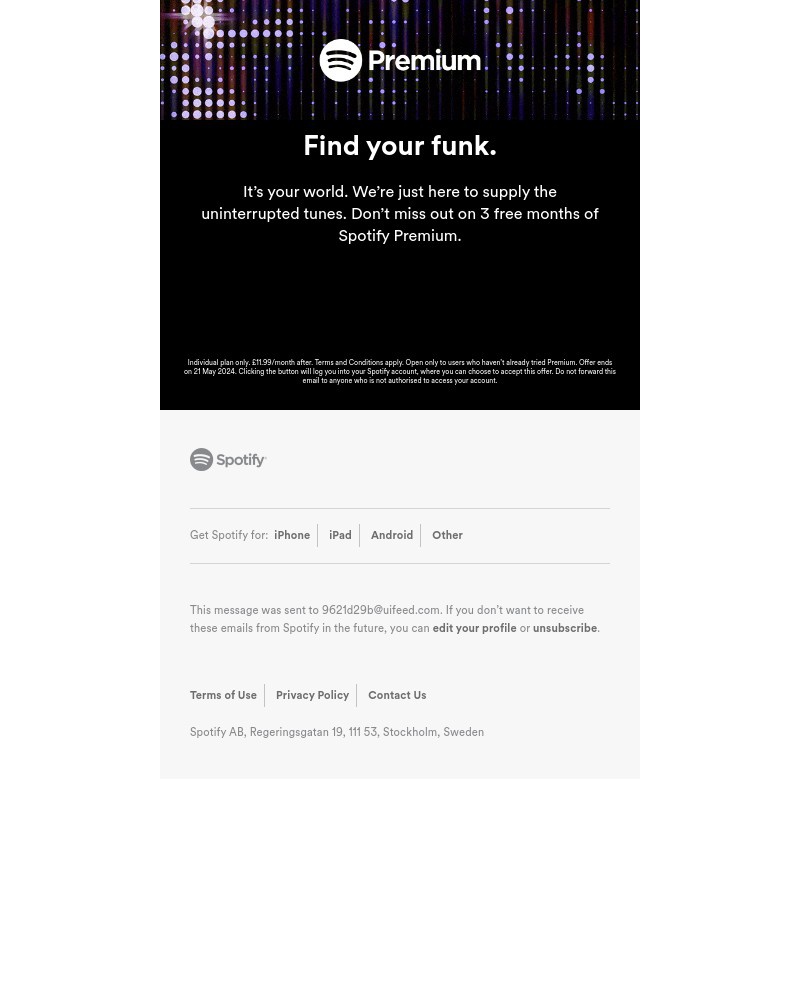 Screenshot of email with subject /media/emails/get-in-on-0-for-3-free-months-of-spotify-premium-now-b0bc9e-cropped-5b8e94fc.jpg