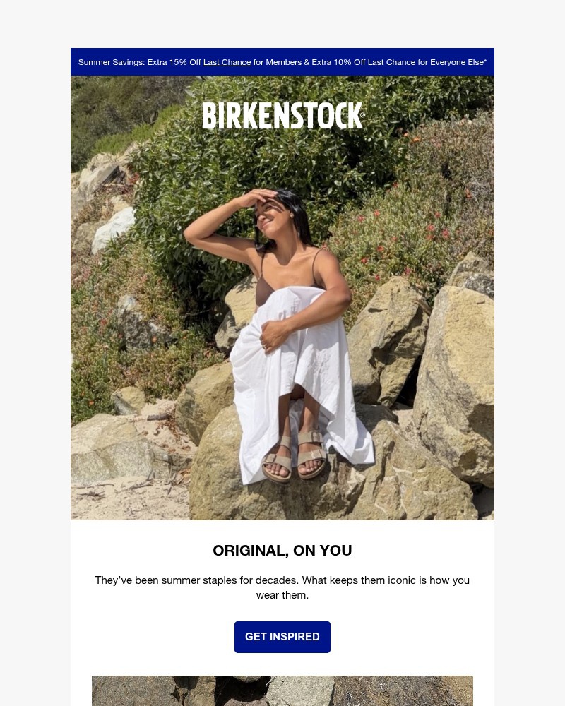 Screenshot of email sent to a Birkenstock Newsletter subscriber