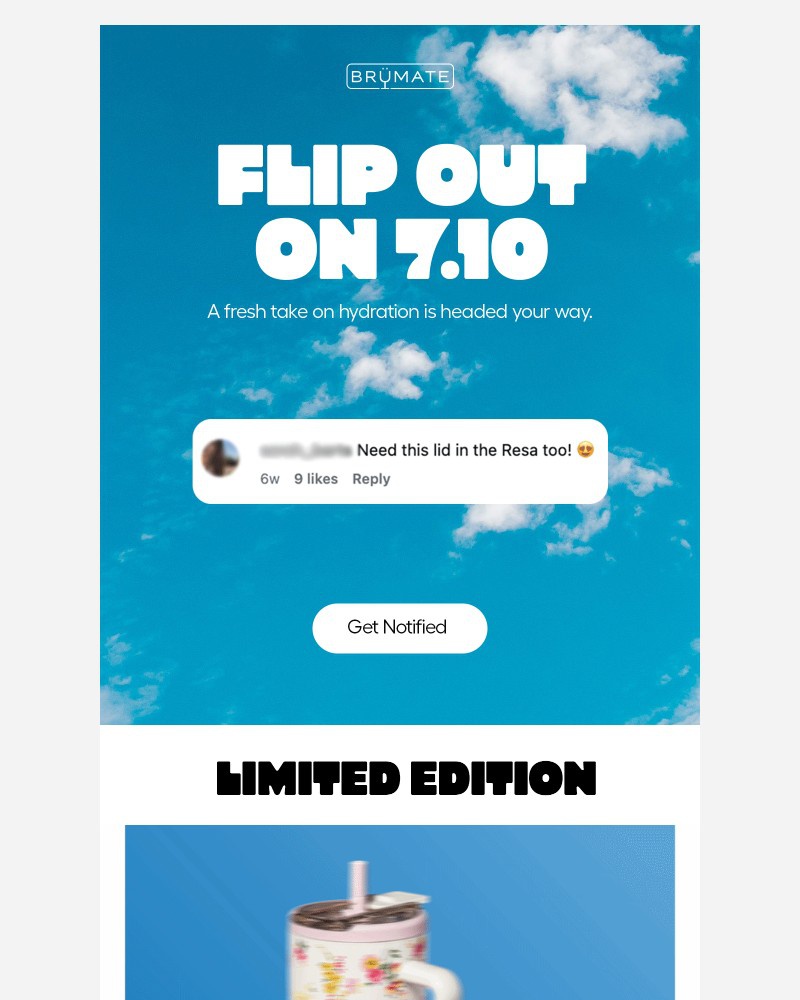Screenshot of email sent to a BruMate Newsletter subscriber